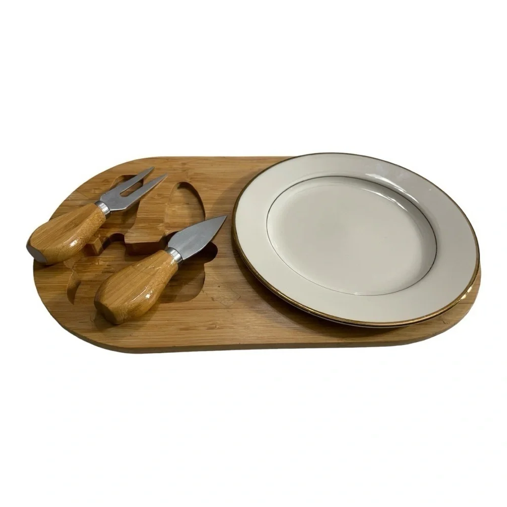 4 Piece Bamboo Cheese Board set